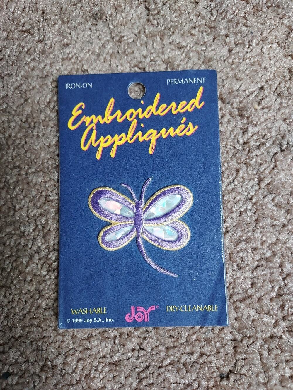 NEW Embroidered Appliques Shiny Butterfly Iron-On Patch